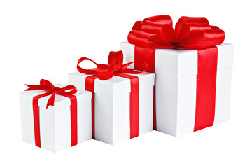 Presents with red bows
