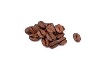 Brown roasted coffee beans