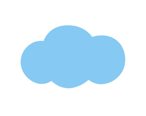 Icon blue cloud. Vector illustration.