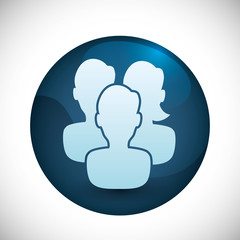 People profile silhouette 