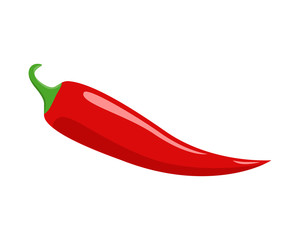 Flat icon chili pepper on a white background