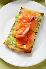 canape with salted salmon