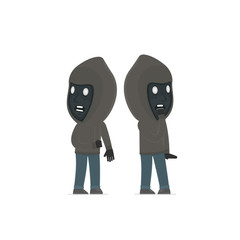 Cowardly Character Anonymous Hackers heard something and very sc