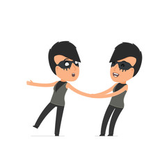 Funny and Cheerful Character Outsider Girl drags his friend to s