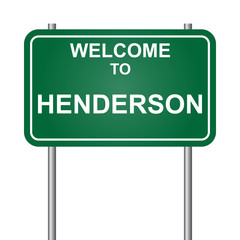 Welcome to Henderson, green signal vector