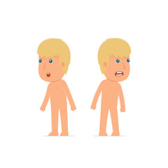 Blunt Character Naked Man very surprised and did not believe his