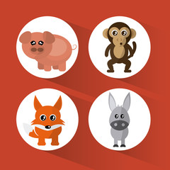 Animal cartoon design 