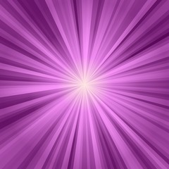 Purple shining rays coming out of a bright center - obrazy, fototapety, plakaty