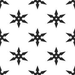 traditional shuriken seamless geometric pattern