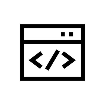 Custom coding line icon