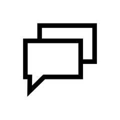 Online consulting, speech bubble line icon.