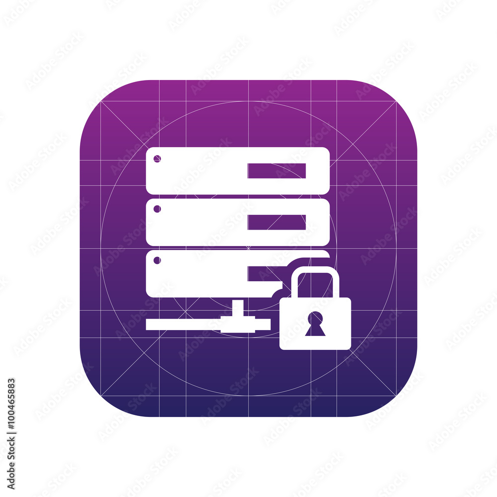 Poster Database security protection icon