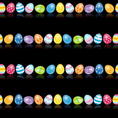 Beautiful Easter Egg Seamless Pattern Background Vector Illustration