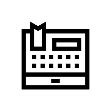 recommend clip art: Cash register line icon