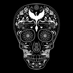 Dia de Muertos Tattoo Skull Day Dead inverse Full