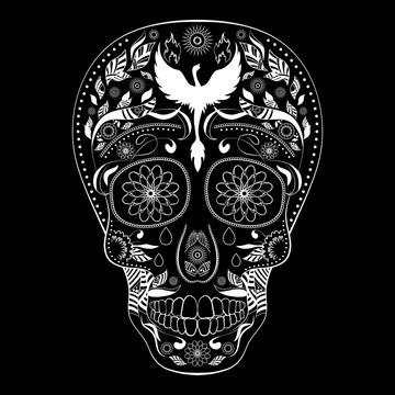 Dia de Muertos Tattoo Skull Day Dead inverse Full