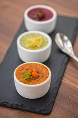 Refreshing lemon cranberry seabuckthorn sorbet
