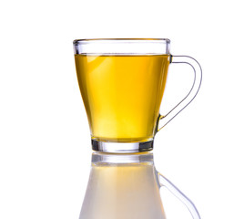 Lemon Tea in Glass Cup