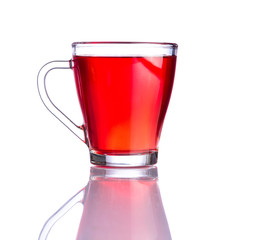 Red Tea Isolated on White Background