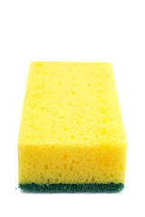 dish washing sponge, isolated on white background