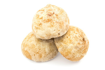 Delicious sweet cookies isolated on white background