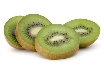 Fototapeta premium sliced Kiwi fruit isolated on white background cutout
