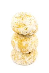 Delicious sweet cookies isolated on white background