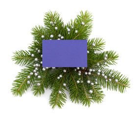 Christmas decoration with greeting card