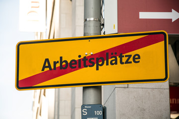 Obraz premium Schild 62 - Arbeitsplätze