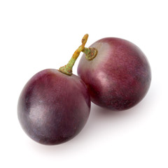 Red grape berry bunch isolated on white background cutout