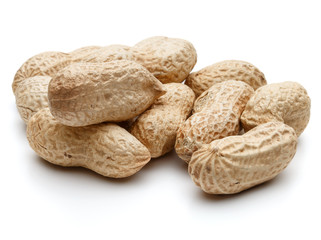 peanut pod or arachis isolated on white background cutout