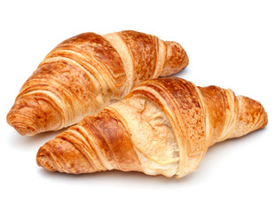 Croissant or  crescent roll isolated on white background cutout © Natika