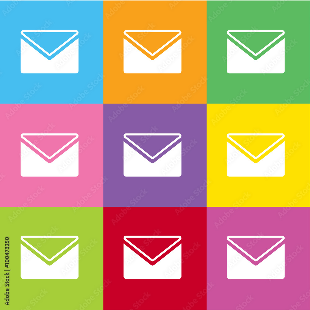 Aufkleber envelope vector icon for web and mobile