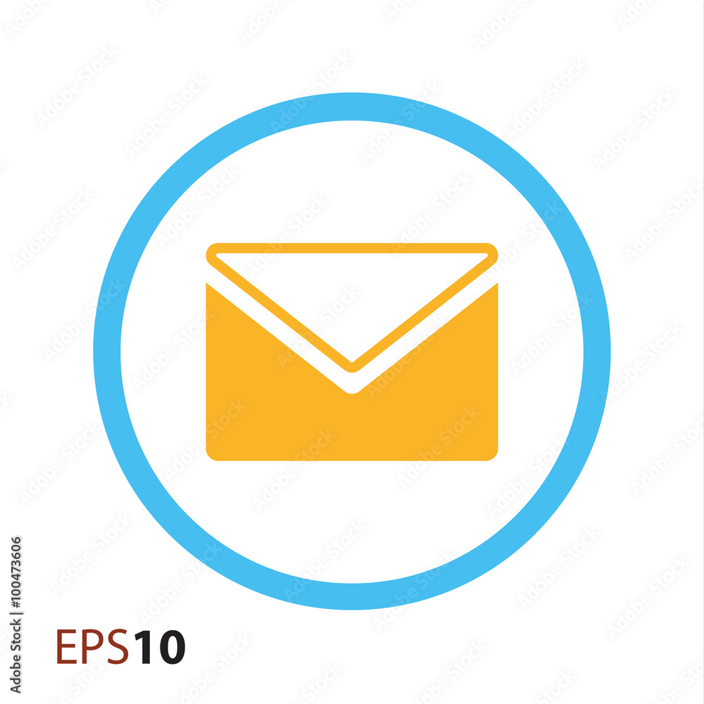 Aufkleber envelope vector icon for web and mobile