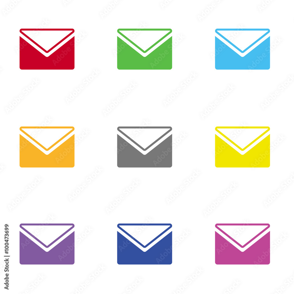 Poster envelope vector icon for web and mobile