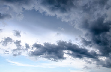 Obraz premium overcast sky with rain clouds covered the sky