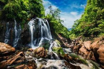 Foto op Canvas Cat-Cat waterfall, Vietnam © Dmitry Rukhlenko