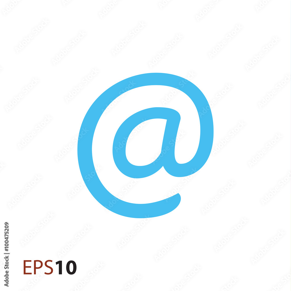 Poster email sign vector icon for web and mobile