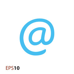Fototapeta premium Email sign vector icon for web and mobile