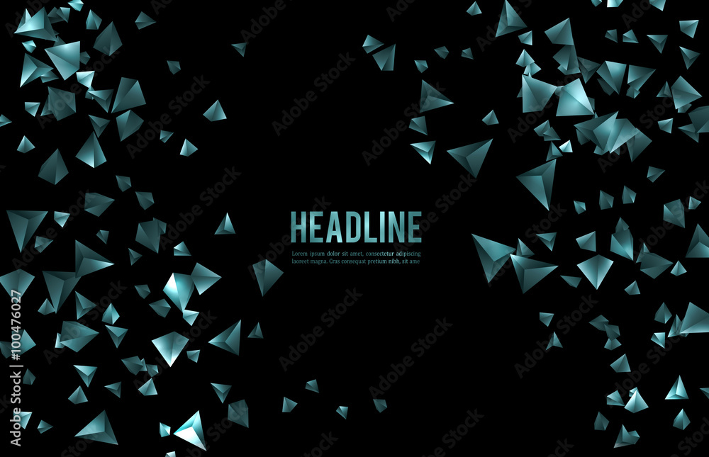 Poster wireframe polygonal background.