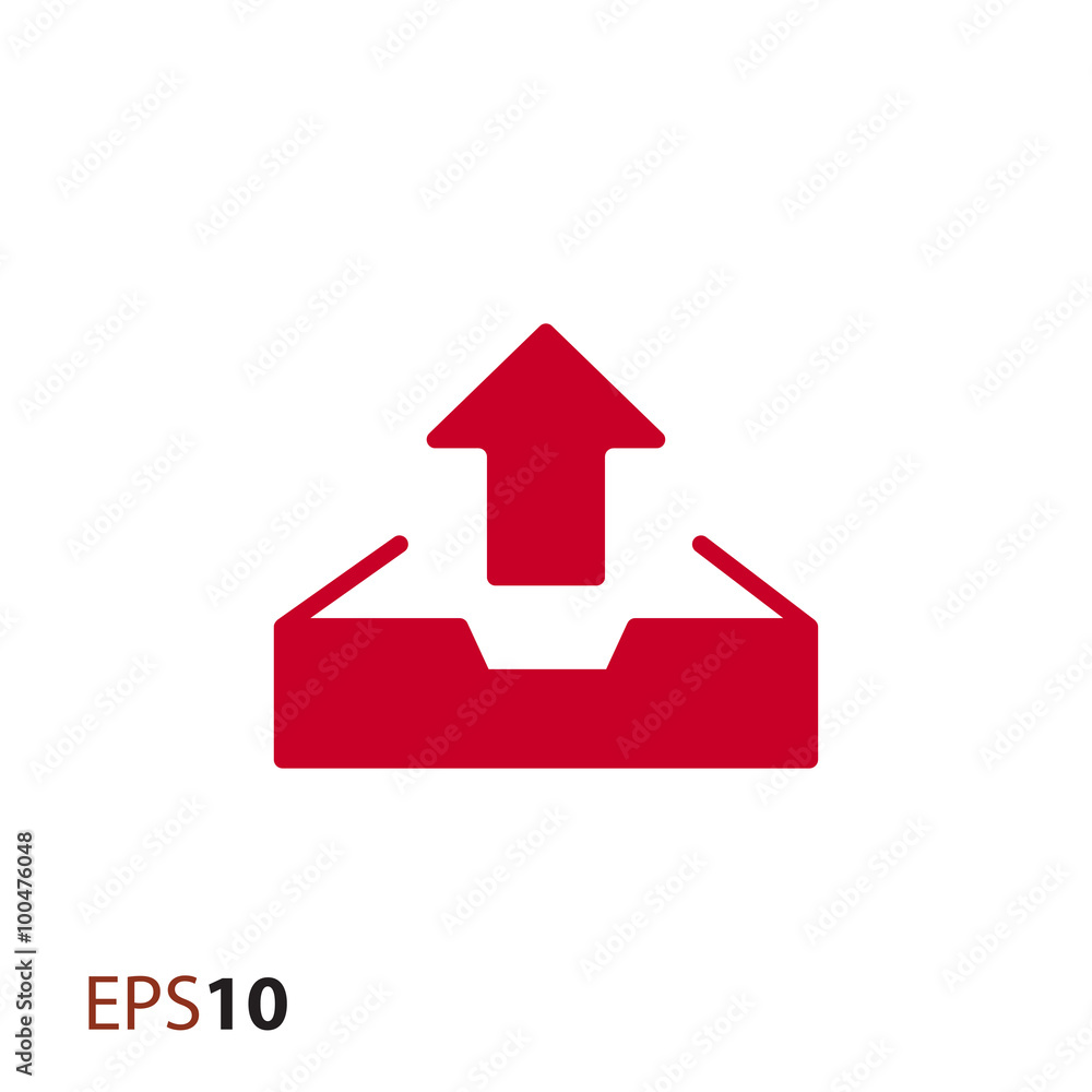 Poster upload vector icon for web and mobile
