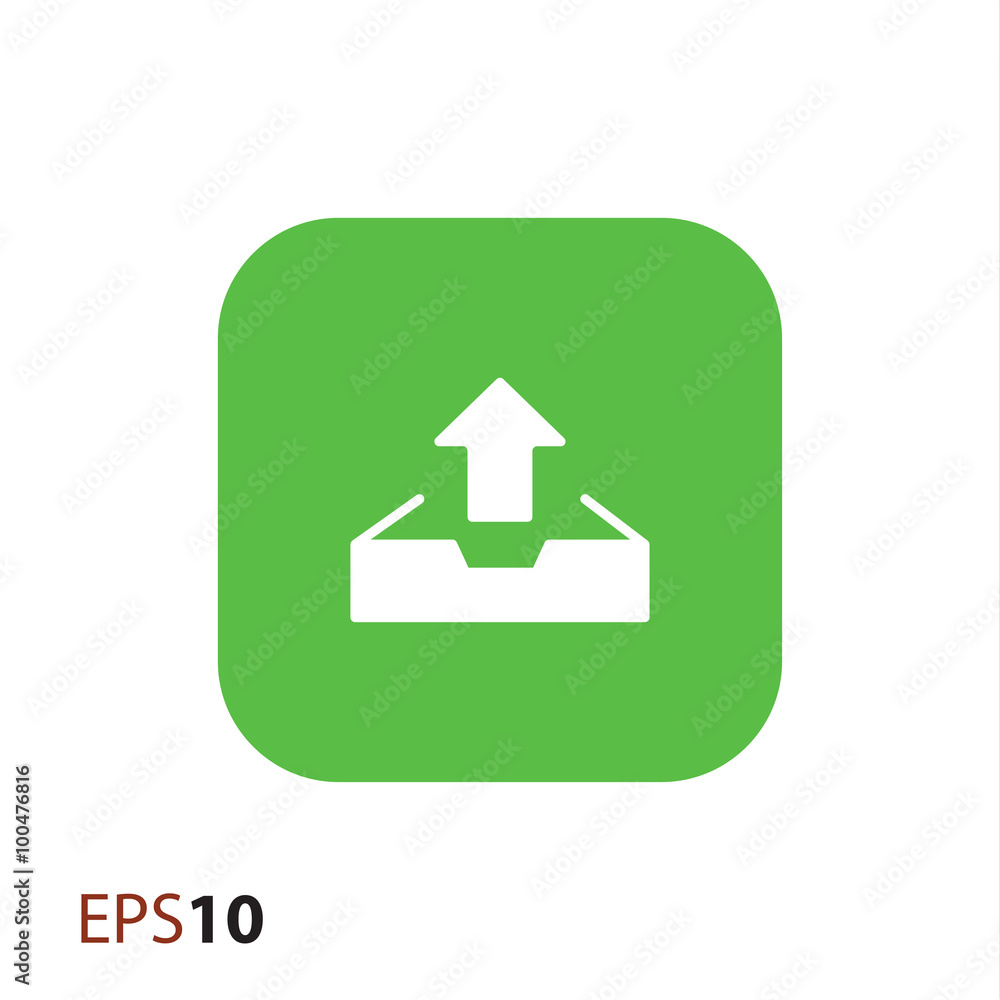 Poster upload vector icon for web and mobile