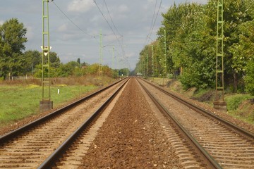 Fototapeta na wymiar Railroad Track Pair