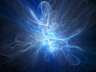 Blue glowing plasma flame