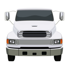 Front white truck