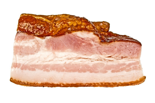 Bacon isolated on a white background