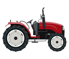 Red tractor side