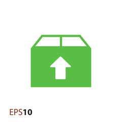 Upload box vector icon for web and mobile