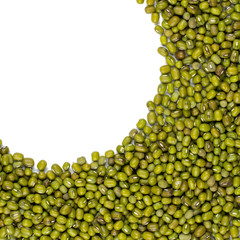 Mung beans isolated on white background