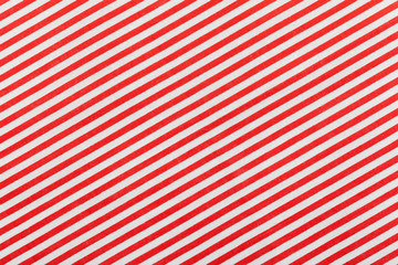 Red and white diagonal fabric striped pattern